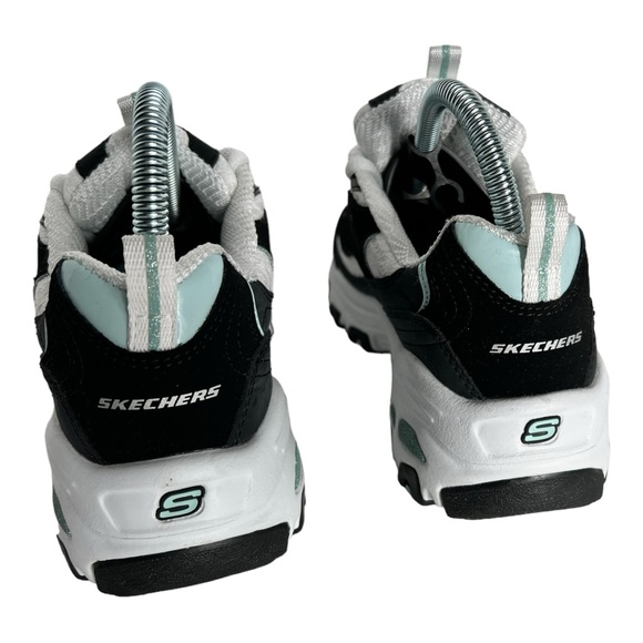 Sketchers D’Lites shoes in black and white with seafoam accent.  Size 7 - Picture 7 of 8